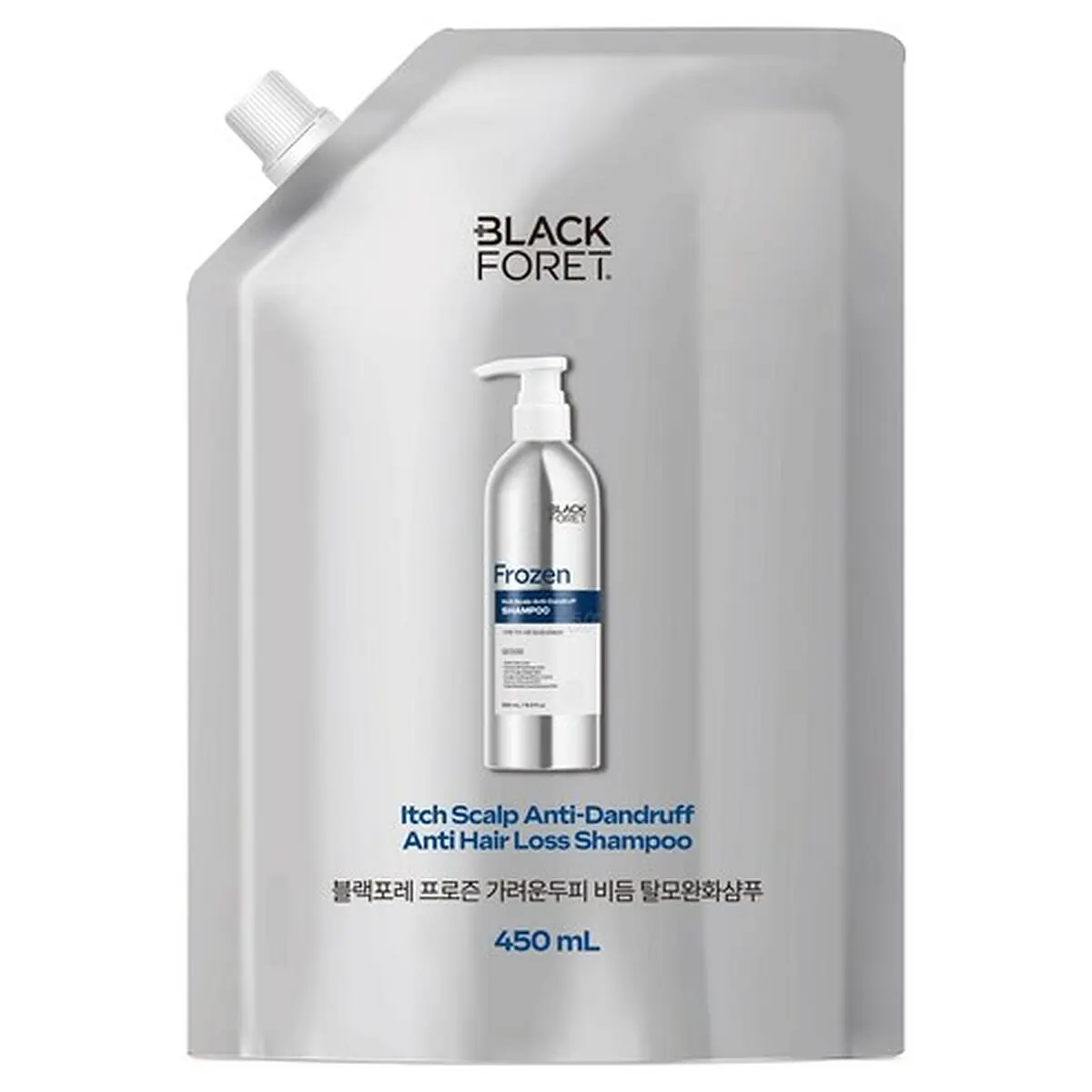 BLACK FORET Frozen Itch Scalp Anti-Dandruff Anti Hair Loss Shampoo Refill 450mL