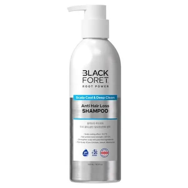 BLACK FORET Root Power Scalp Cool & Deep Clean Anti Hair Loss Shampoo 500ml
