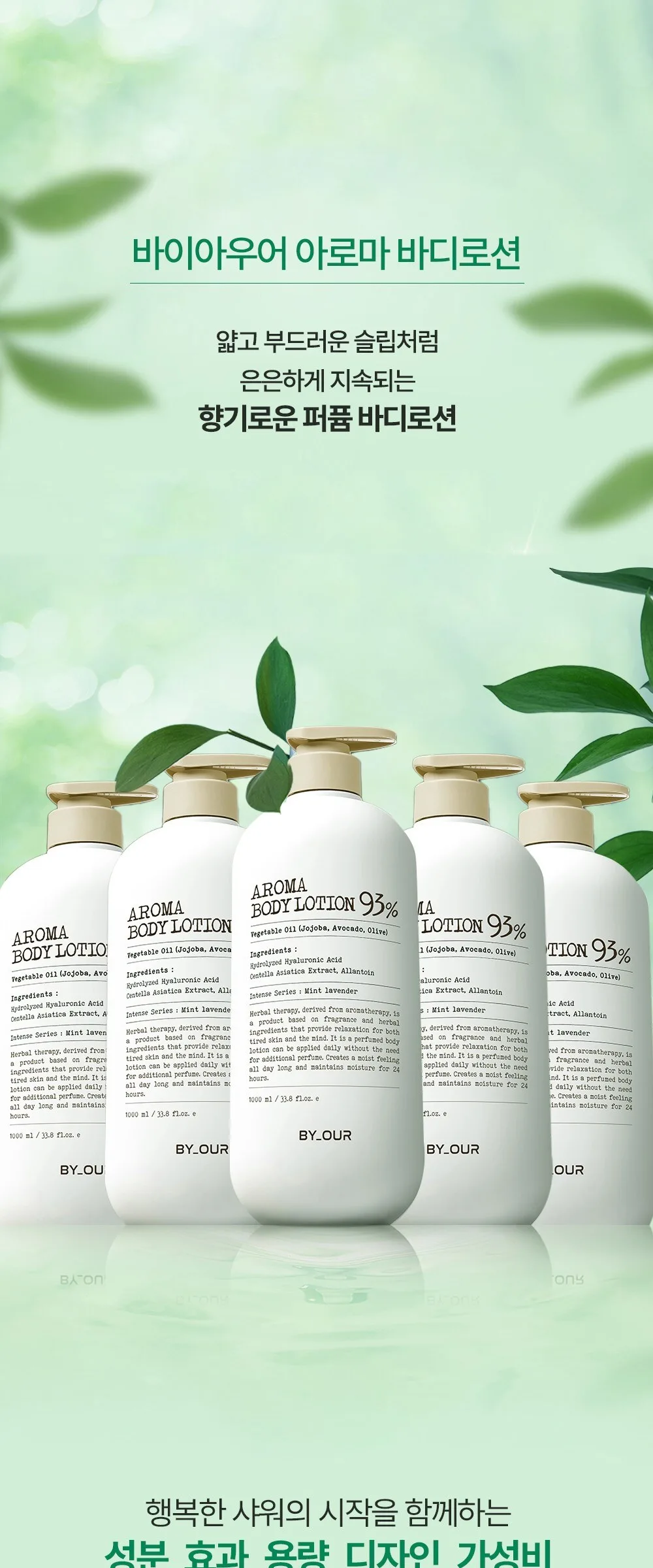 BY_OUR AROMA BODY LOTION 93% Mint Lavender 1L Detail