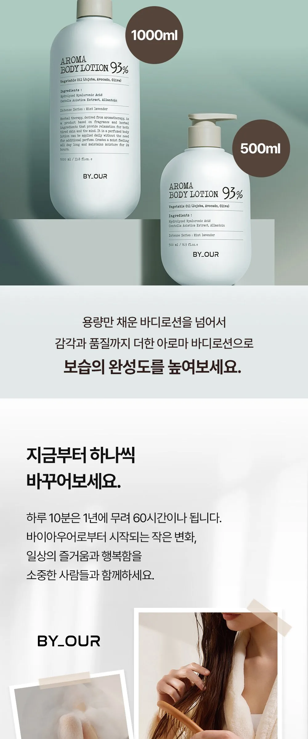 BY_OUR AROMA BODY LOTION 93% Mint Lavender 1L Detail