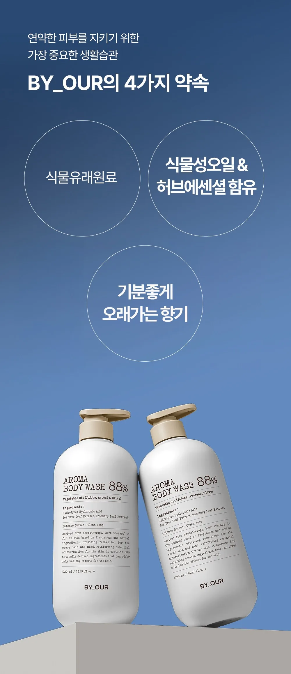 BY_OUR Aroma Body Wash 1020ml Clean Soap Detail
