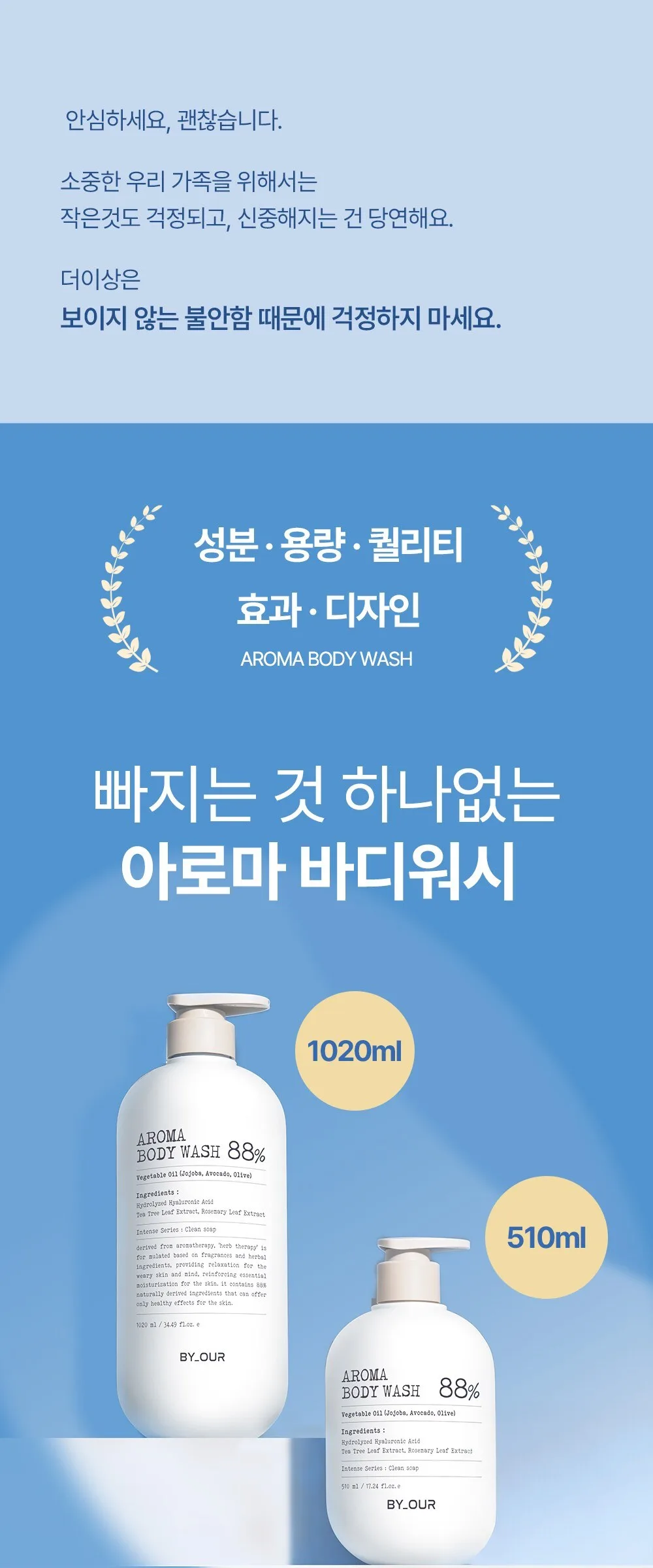 BY_OUR Aroma Body Wash 1020ml Clean Soap Detail