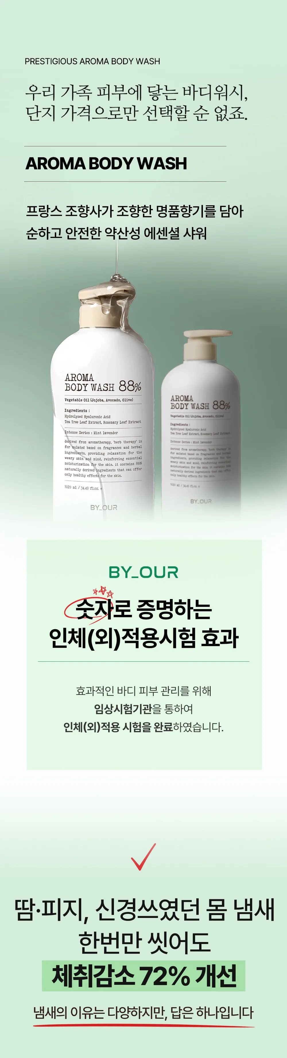BY_OUR Aroma Body Wash Mint Lavender 1.02L Detail