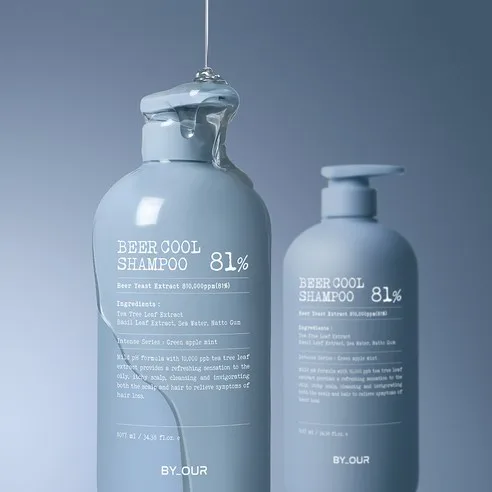 BY_OUR Beer Cool Shampoo 81% Hair Loss Care Green Apple Mint 500ml - Image 2