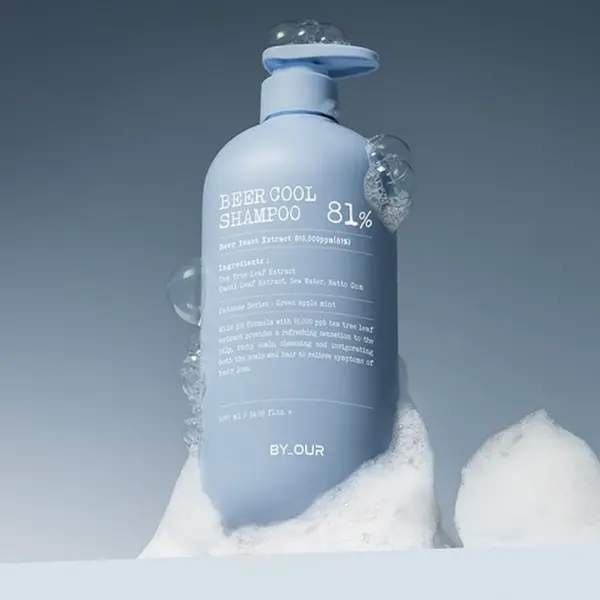 BY_OUR Beer Cool Shampoo 81% Hair Loss Care Green Apple Mint 500ml