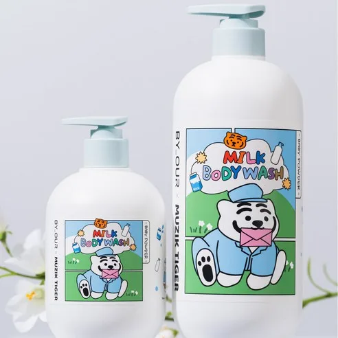 BY_OUR MUZIK TIGER Milk Body Wash Baby Powder 1L - Image 2