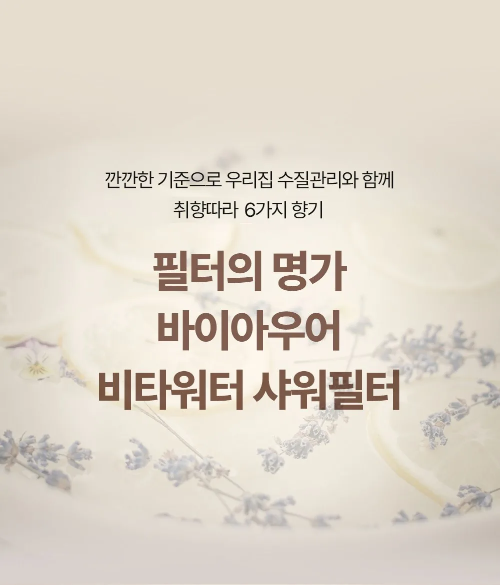 BY_OUR Vita Water Shower Filter, 2pcs, Phytoncide Scent Detail