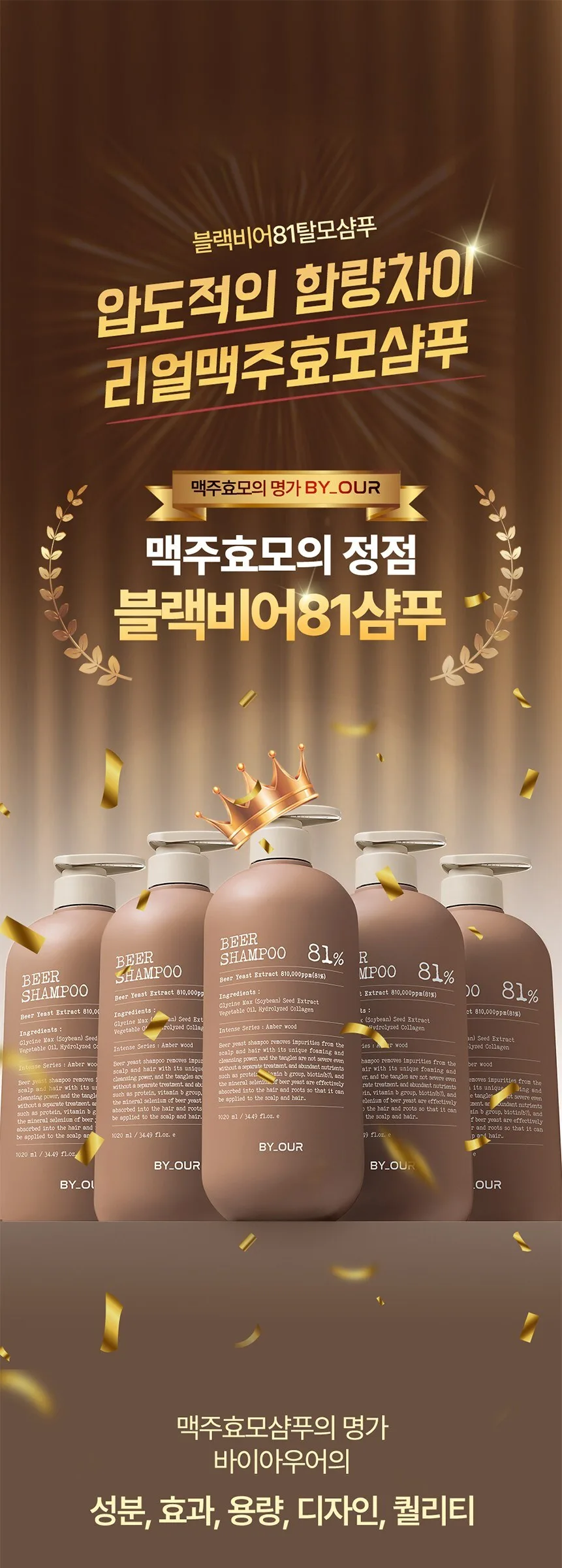 BYOUR BLACK BEER 81 Shampoo 1020ml Detail