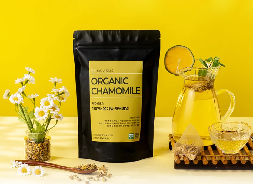 MUARUS Organic Chamomile Tea 1.5g x Variable Quantity EU Certified 1.5g*25teabags*3pack - Image 2