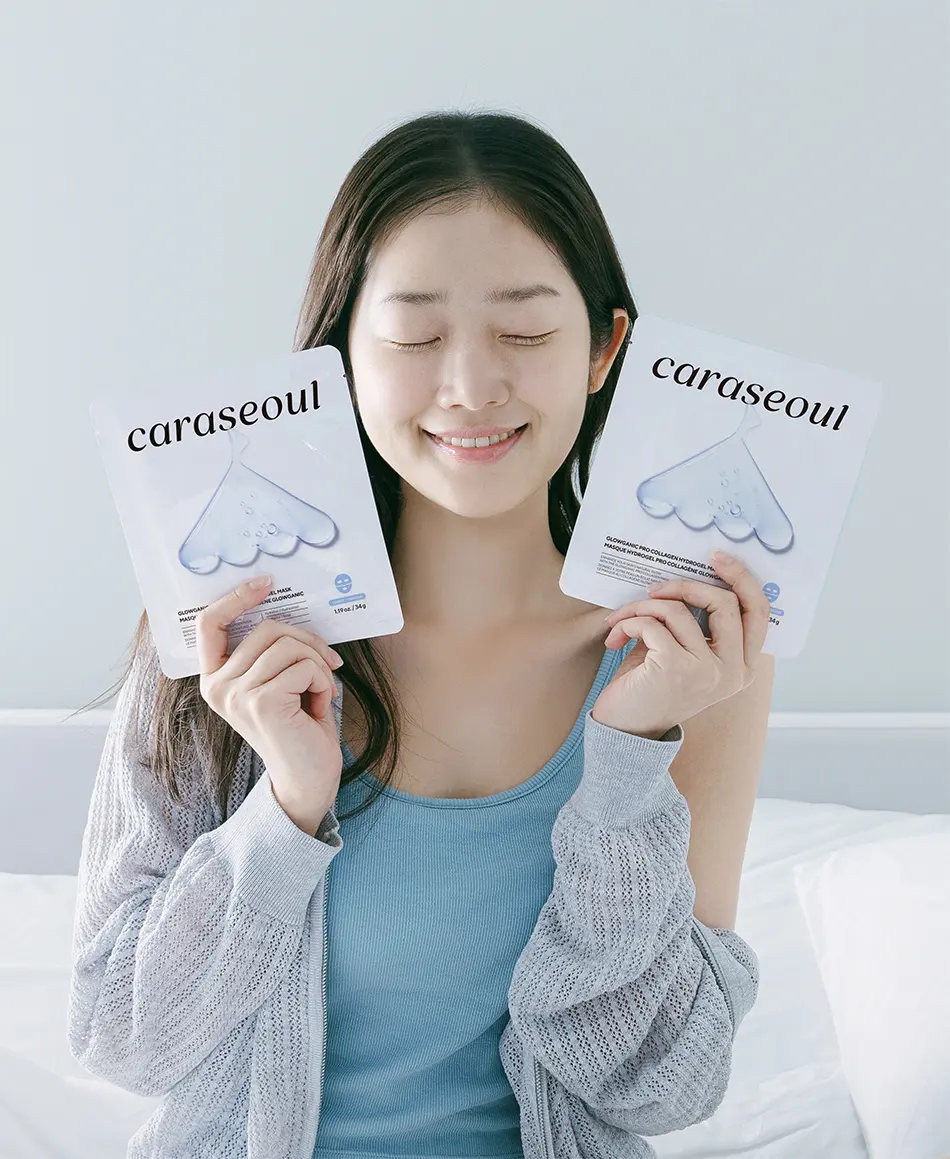 caraseoul Glowganic Pro Collagen Hydrogel Mask 34g x 1ea Detail