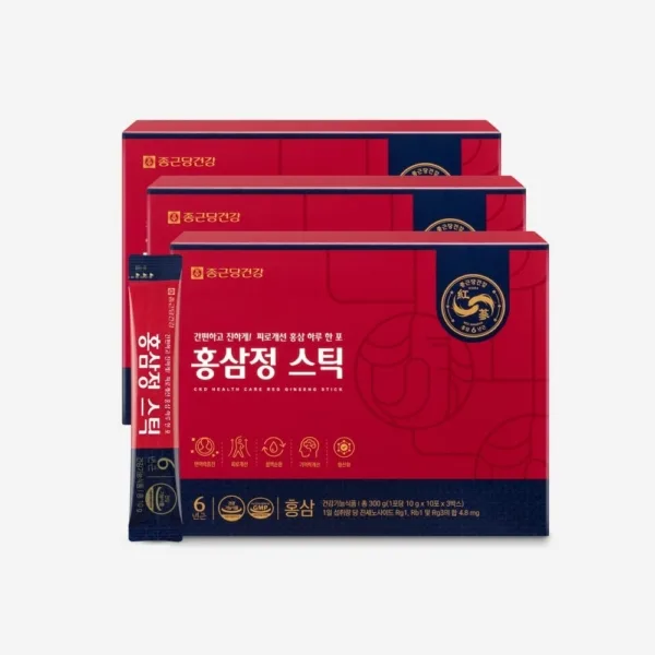 Jongkundang Health Hong Sam Jeong Stick 30 Packs 3 Boxes
