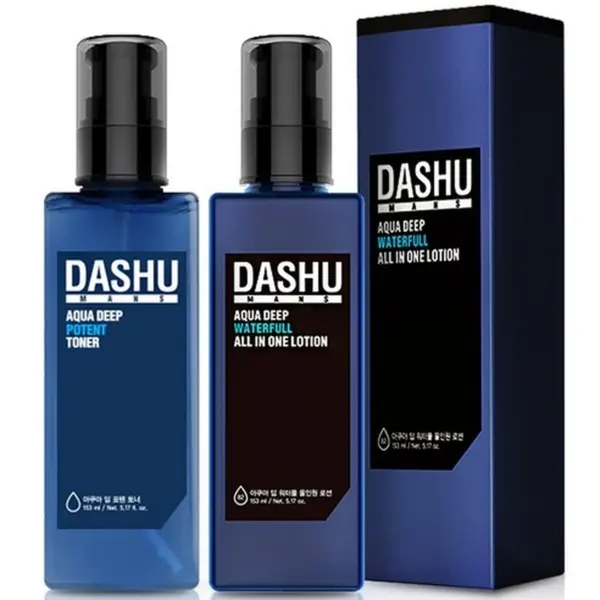DASHU Aqua Deep Potent Toner 153ml+ Aqua Deep Waterfull All In One Lotion 153ml Set