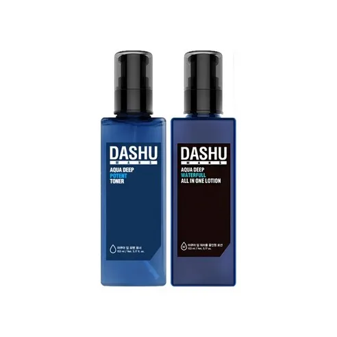DASHU Aqua Deep Potent Toner 153ml+ Aqua Deep Waterfull All In One Lotion 153ml Set - Image 2