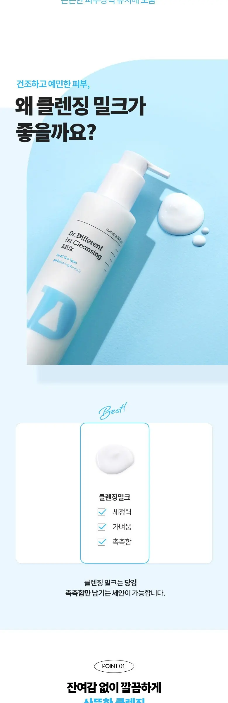 Dr.Different 1st Cleansing Milk 200ml Detail