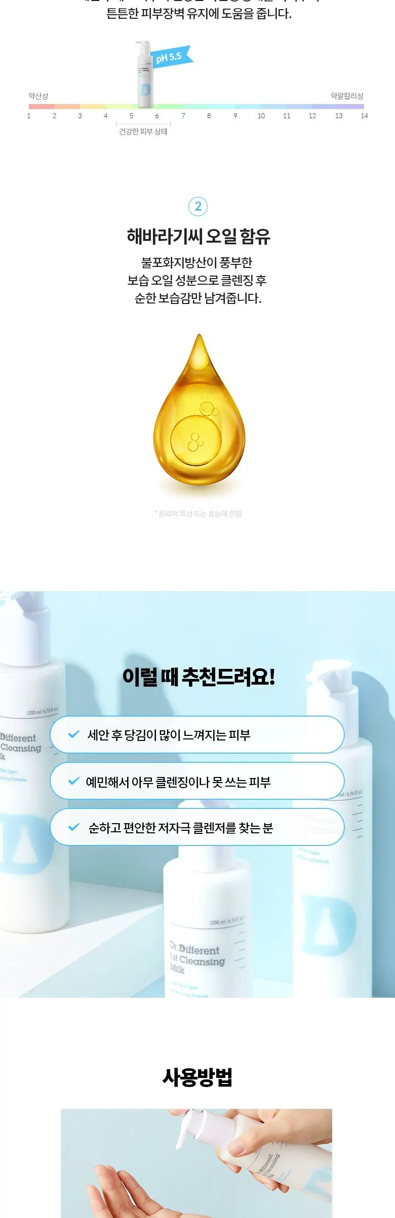 Dr.Different 1st Cleansing Milk 200ml Detail