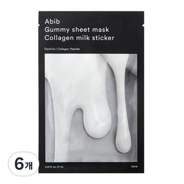 Abib Gummy Sheet Mask Collagen Milk Sticker 27ml*6sheets
