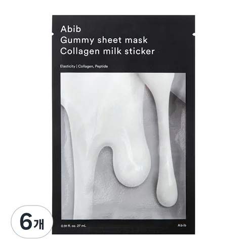 Abib Gummy Sheet Mask Collagen Milk Sticker 27ml*6sheets
