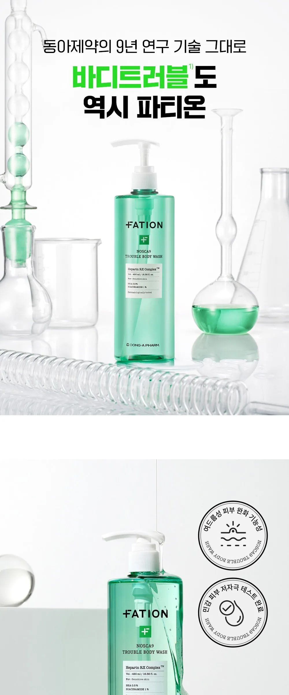 FATION NOSCA9 Trouble Body Wash 1L Detail