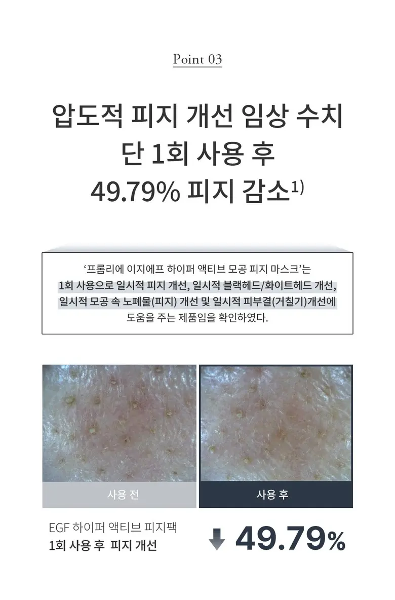 fromrier EGF Hyper-Active Pore Sebum Mask 4 Sheets Detail