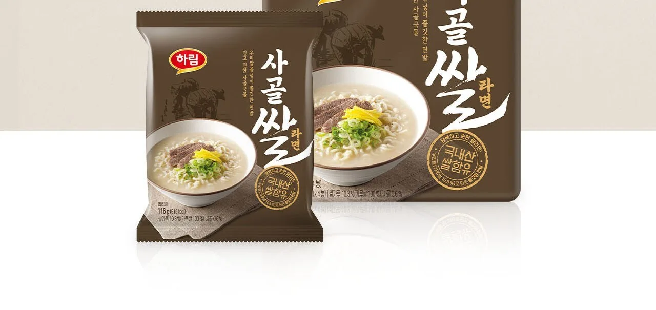 Harim Sagol Rice Ramen 116g x 4 Packs Detail