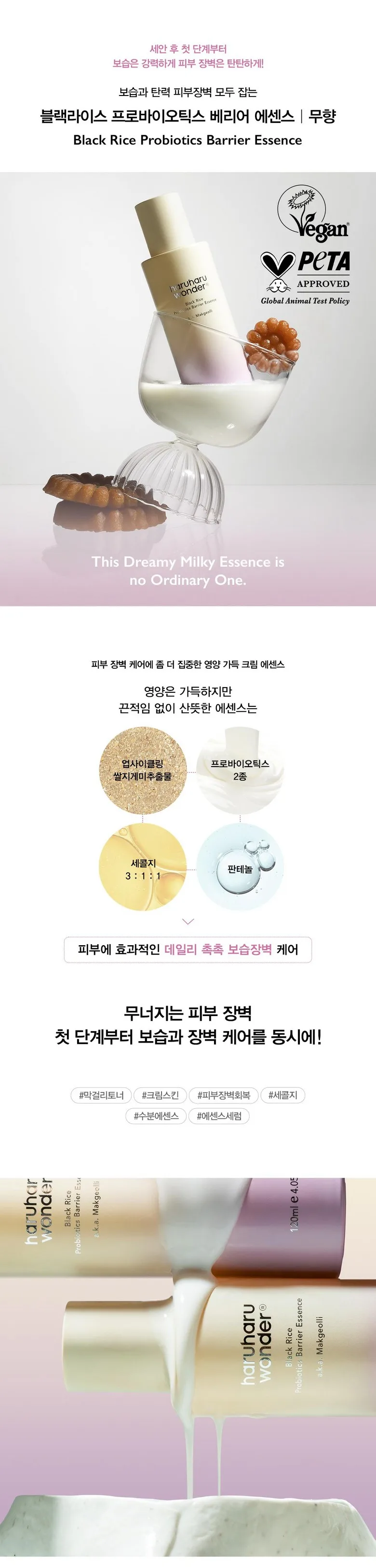 haruharu wonder Black Rice Probiotics Barrier Essence 120ml Detail