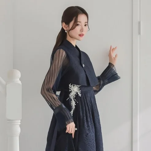 Isabel Dress Modern Korean Hanbok 136 by MINHANBOK - Party, Wedding, Casual Wear - Image 4