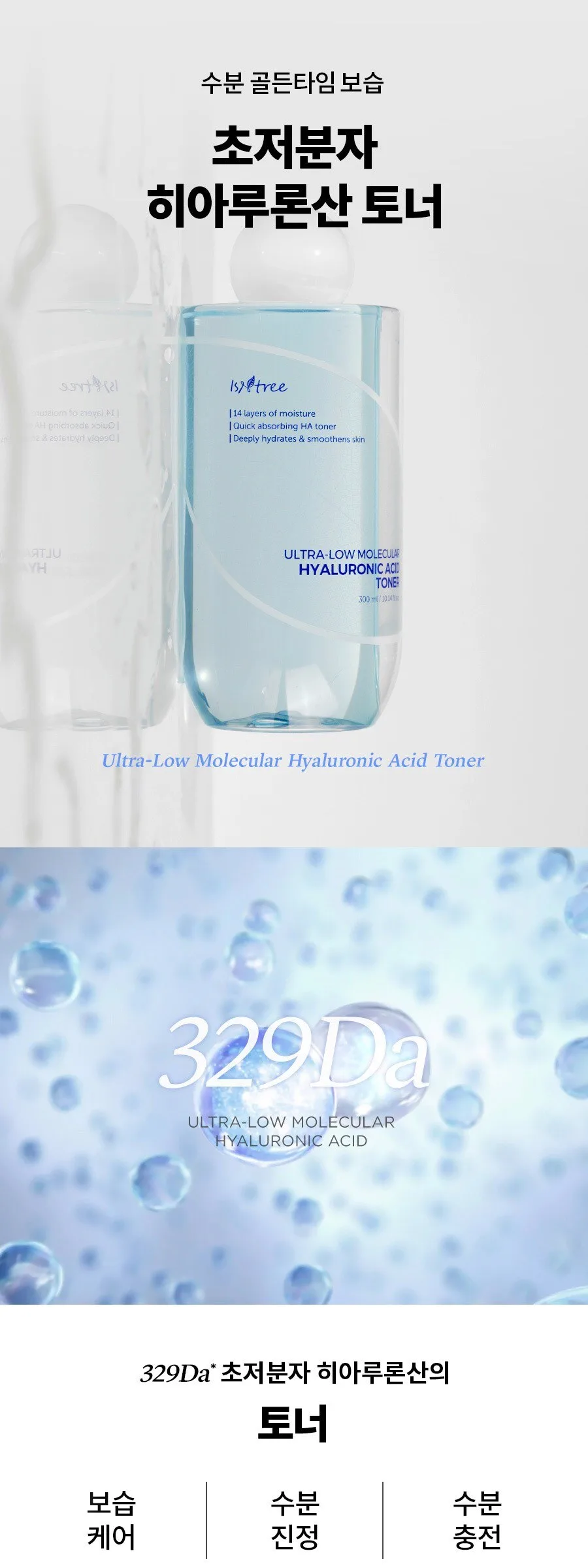 Isntree Ultra-Low Molecular Hyaluronic Acid Toner 300ml Detail