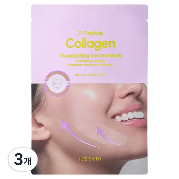 IT'S SKIN 7-Peptide Collagen Thread Lifting Mini Gel Mask 4.3g x 3 Pairs