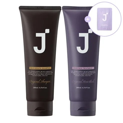 JSOOP Silk Keratin Haircare Set Shampoo 200g + Hairpack Treatment 200g + Waterpack 3g x5