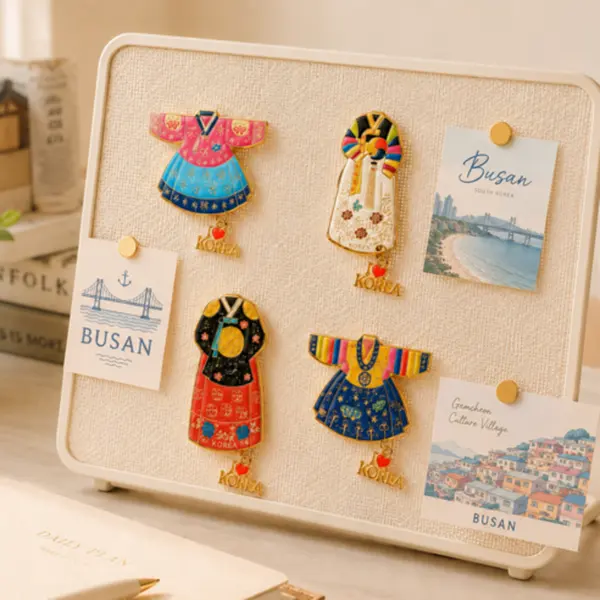 Korea Hanbok Steel Magnet Set of 4