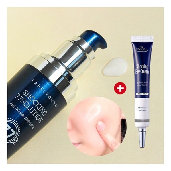 LABEL YOUNG Shocking 77 Solution Anti-Wrinkle Ampoule + Shocking Eye Cream Duo Set