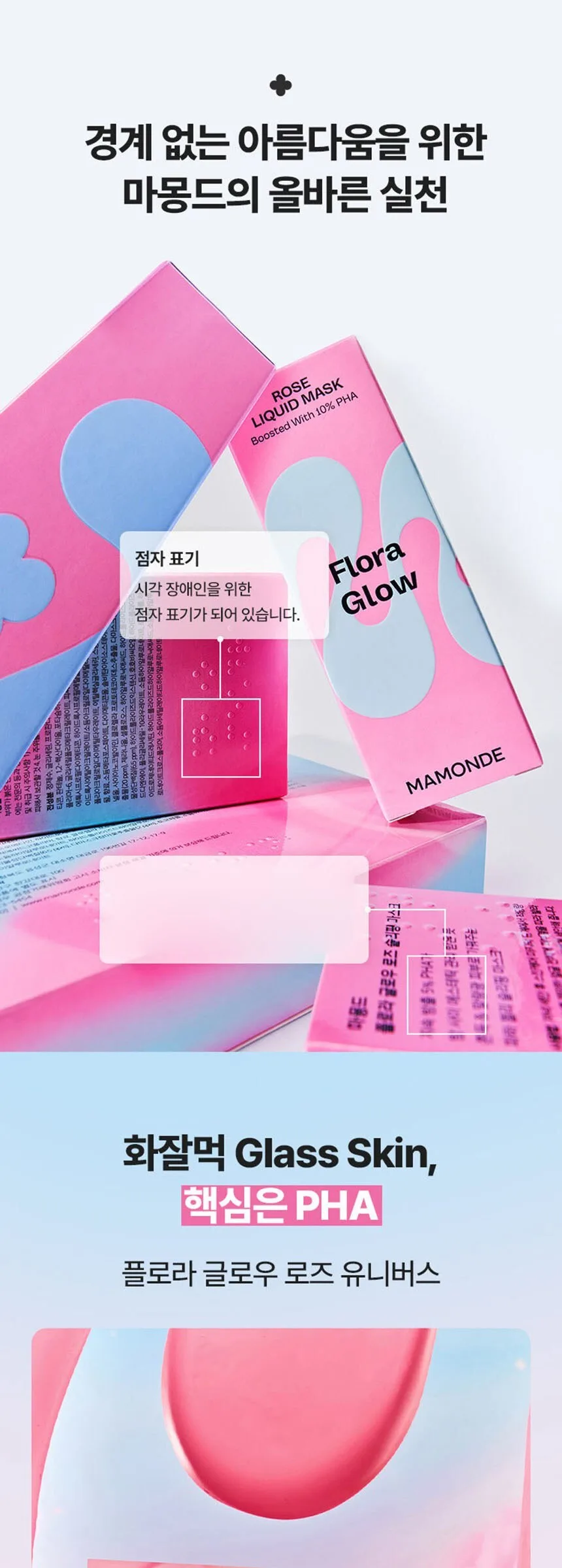 Mamonde Flora Glow Rose Ball Mask 3.5ml x 5, 20% PHA Express Peeling Booster Detail
