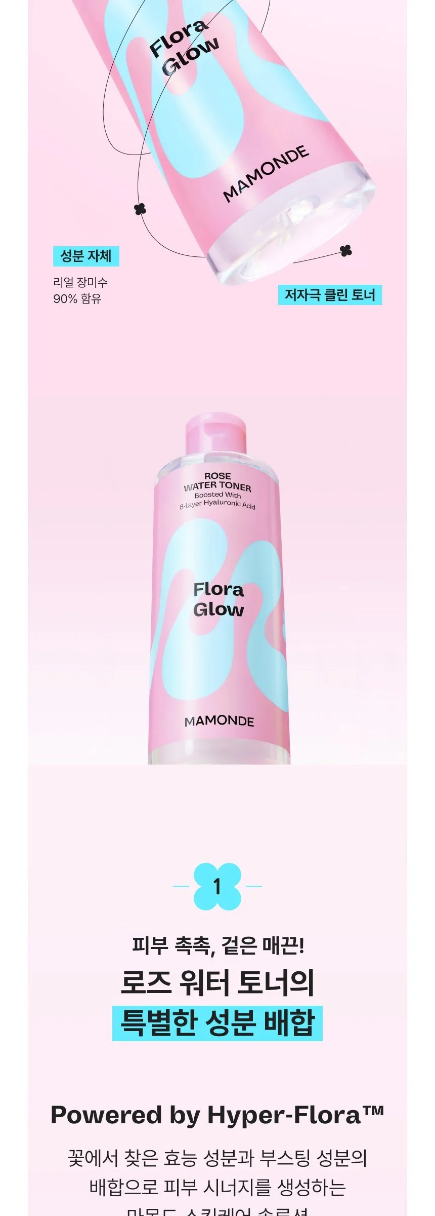 Mamonde Flora Glow Rose Water Toner 500ml Detail