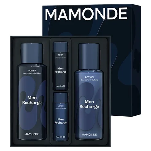 MAMONDE Men Recharge Skincare Set - Toner 180ml + Lotion 150ml + Mini Toner 25ml + Mini Lotion 25ml