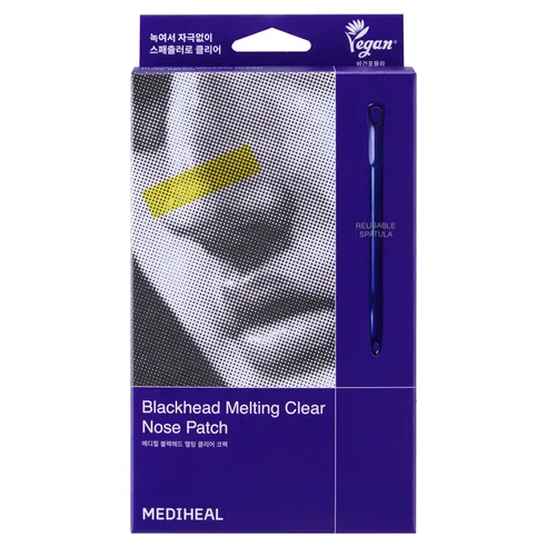 Mediheal Blackhead Melting Clear Nose Patch 4pcs + Dual Spatula 2pcs Set