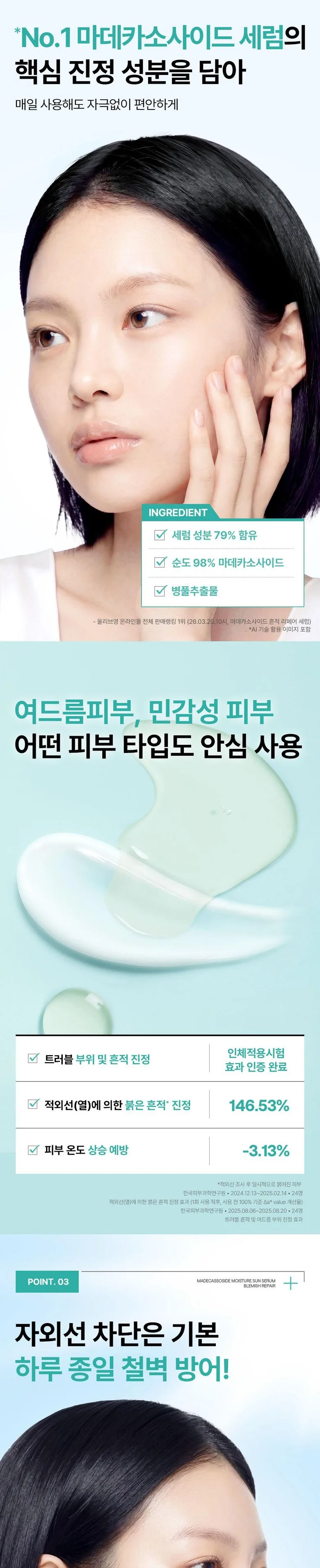 MEDIHEAL Madecassoside Moisture Sun Serum 50g 1pc Detail