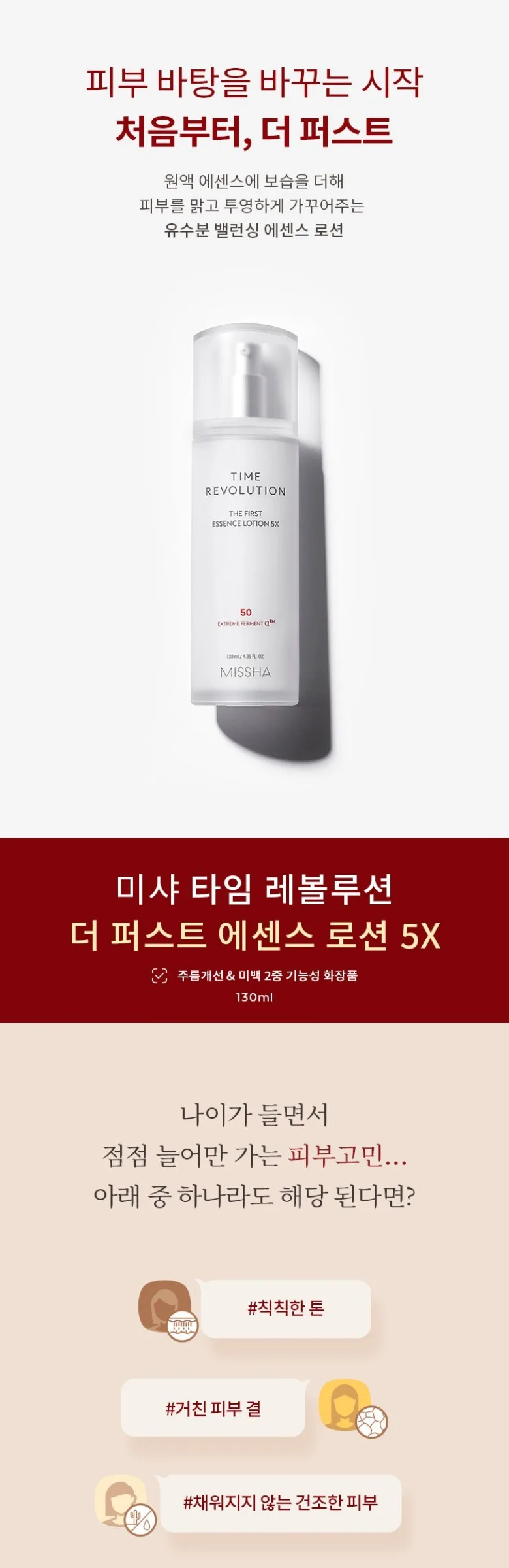 MISSHA TIME REVOLUTION THE FIRST ESSENCE LOTION 5X 130ml Detail
