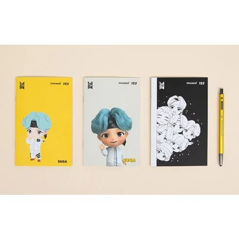 MONAMI TinyTAN 153 ID Note Set SUGA - Image 2
