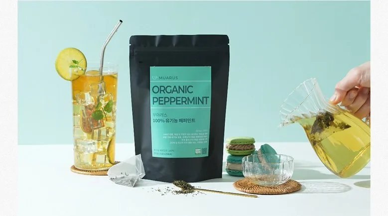 Muarus Organic Peppermint Tea 100% Certified German Organic Peppermint Detail