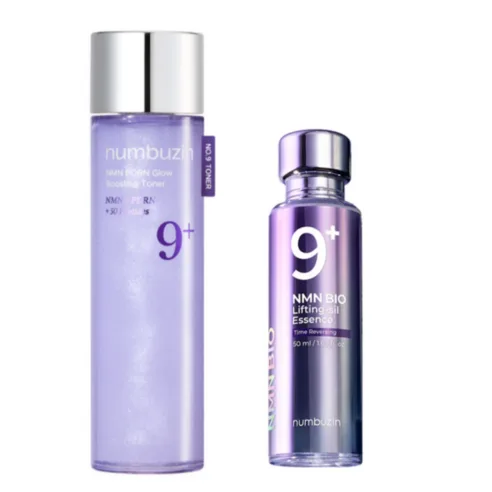 numbuzin 9+ NMN BIO Lifting-sil Essence 50ml + 9+ NMN PDRN Glow Treatment Toner 150ml Set