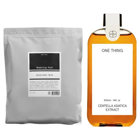 ONE THING Hyaluronic Acid Modeling Pack 1kg + Centella Asiatica Extract Toner 300ml