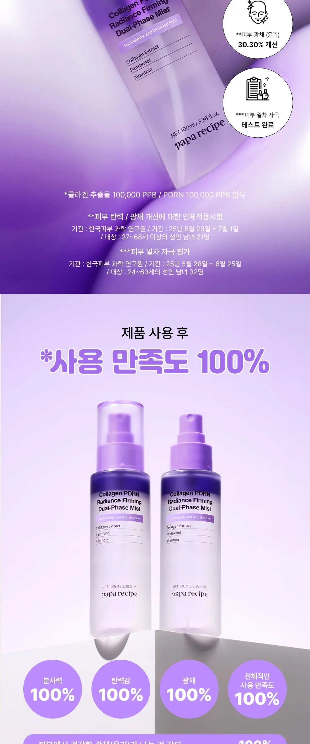 papa recipe Collagen PDRN Radiance Firming Dual-Phase Mist 100ml Detail