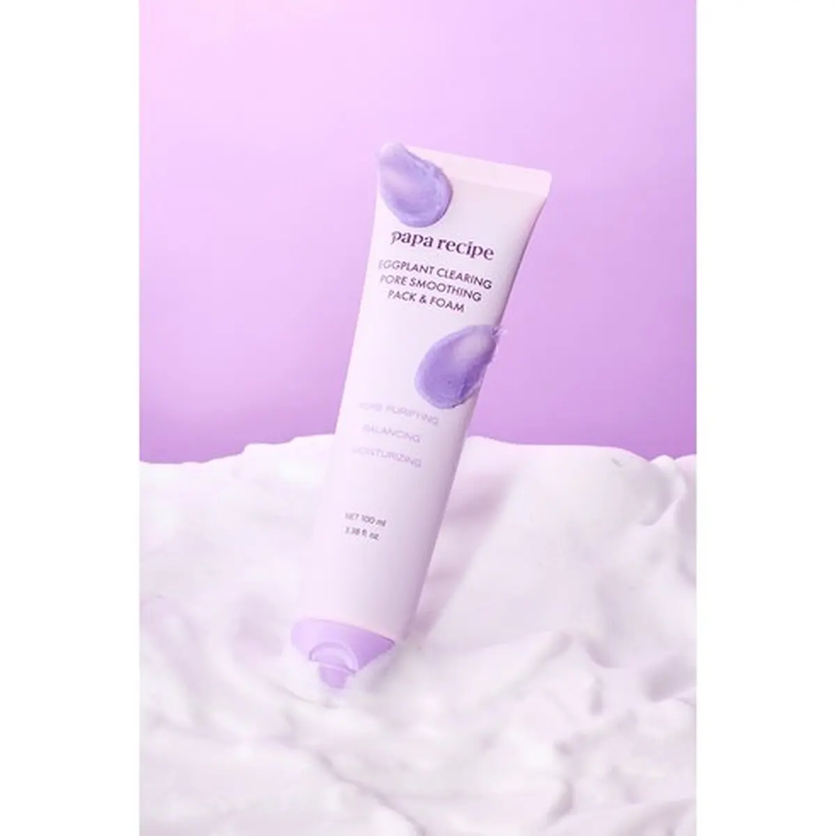 papa recipe Eggplant Clearing Pore Smoothing Pack & Foam 100 ml