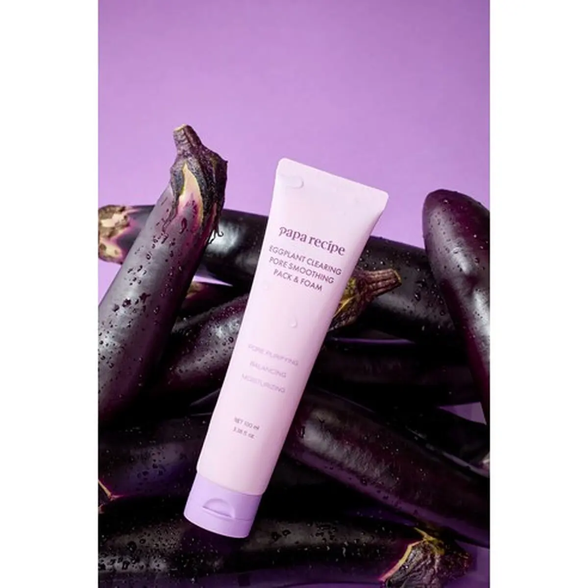papa recipe Eggplant Clearing Pore Smoothing Pack & Foam 100 ml