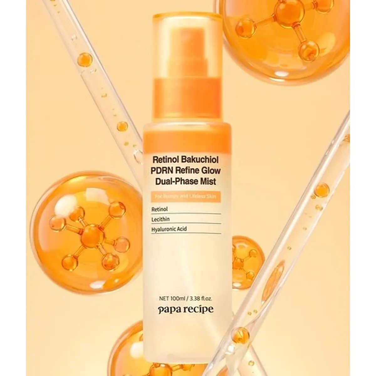 papa recipe Retinol Bakuchiol PDRN Refine Glow Dual-Phase Mist 100ml