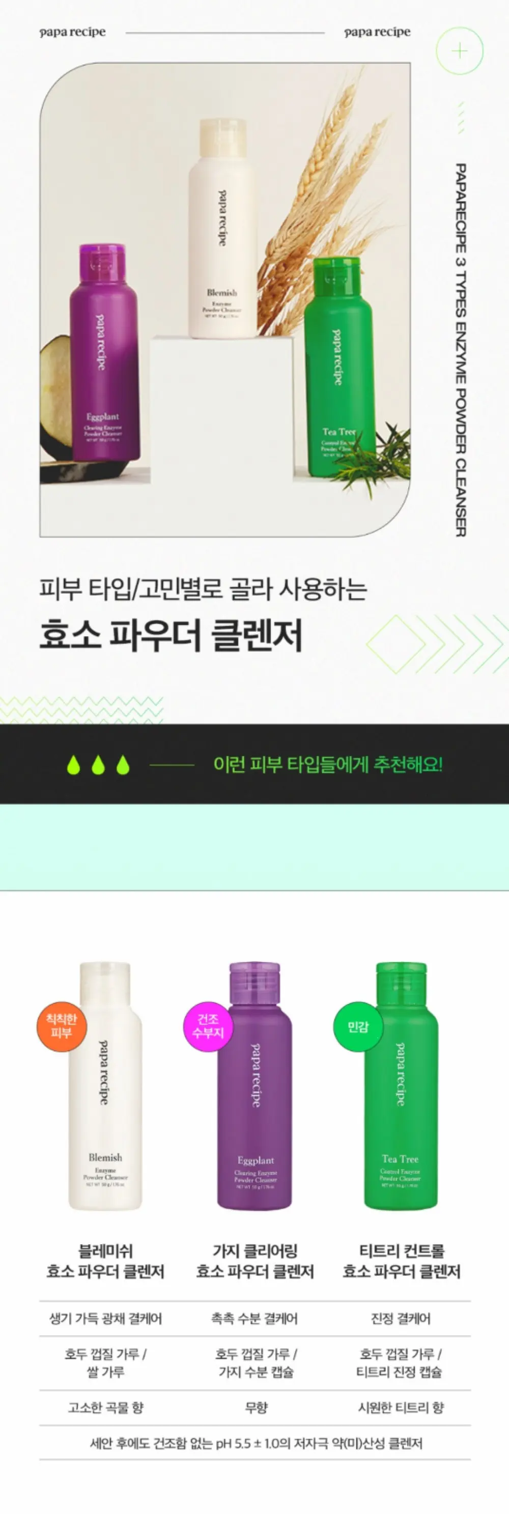 papa recipe Tea Tree Control Enzyme Powder Cleanser 50g Detail
