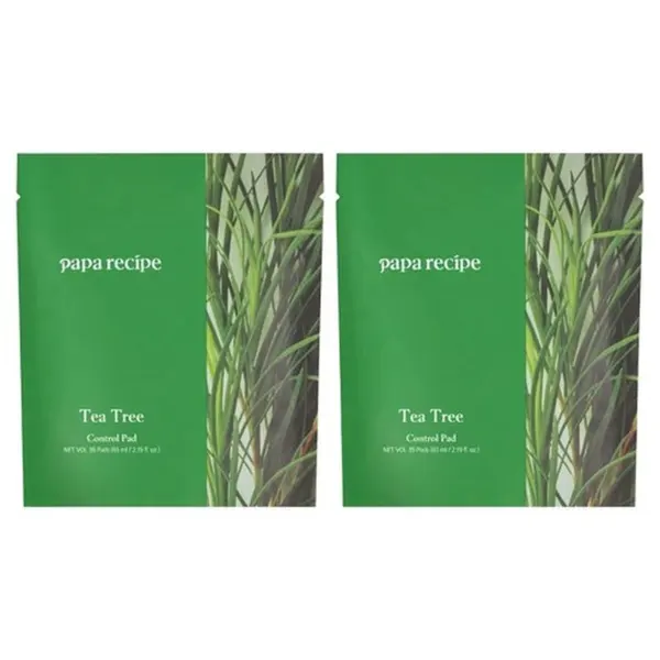 papa recipe Tea Tree Control Pad Toner Refill 65ml, 35 pads x 2ea
