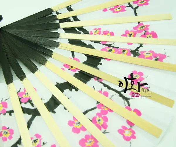 Plum Blossom Dance Fan for Practice Korean Traditional Dance Buchaechum Ihwa Detail