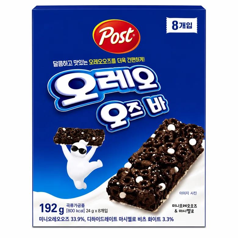Post Oreo O's Bar 192g (8 Bars, Cereal Snack with Mini Oreo O's & Marshmallow Bits) Detail