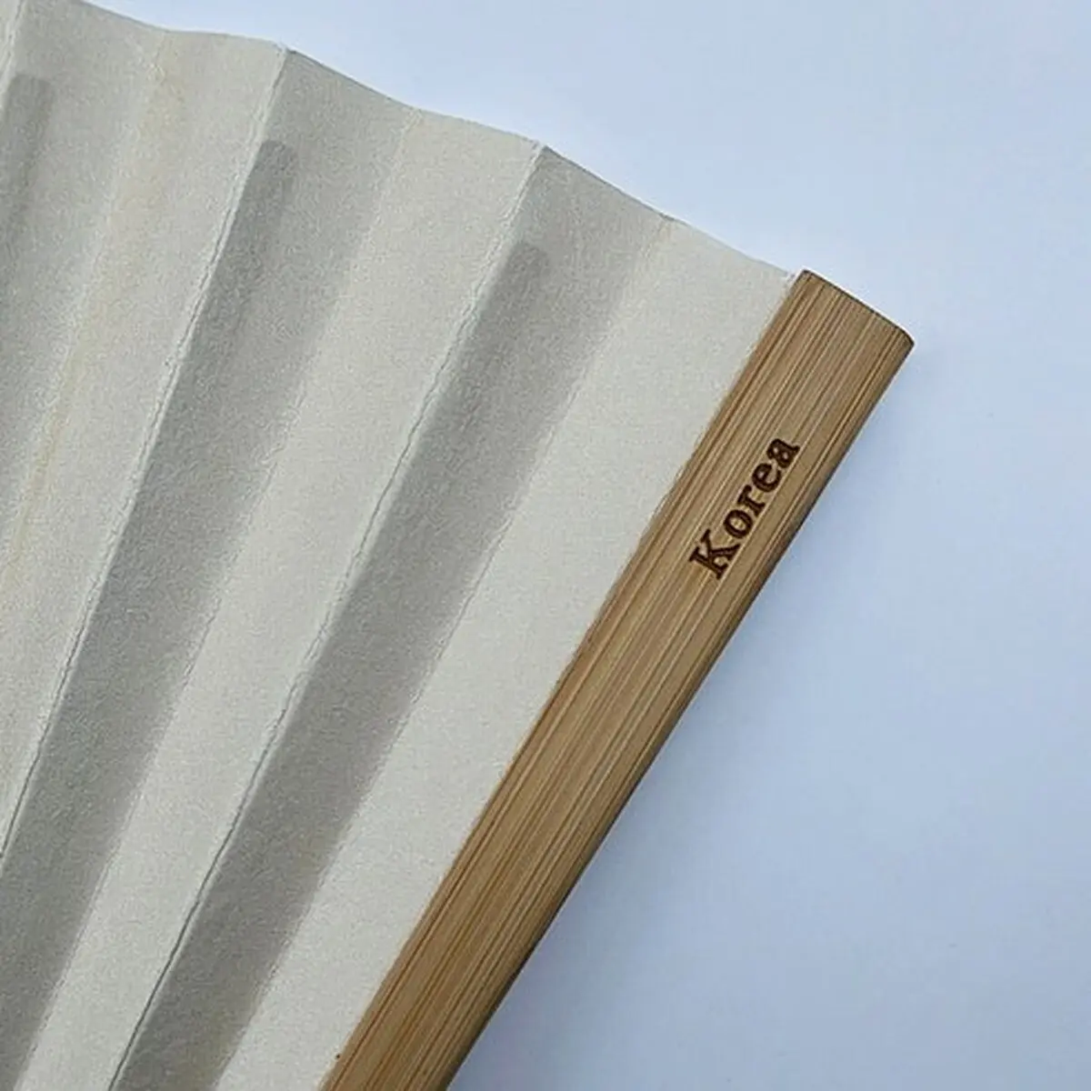 Premium Korea Foldable Traditional Bamboo Fan Large Size - Folk Painting